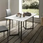 Udtrækkelig konsol 150 cm i metal og melamin Made in Italy - Flap Viadurini