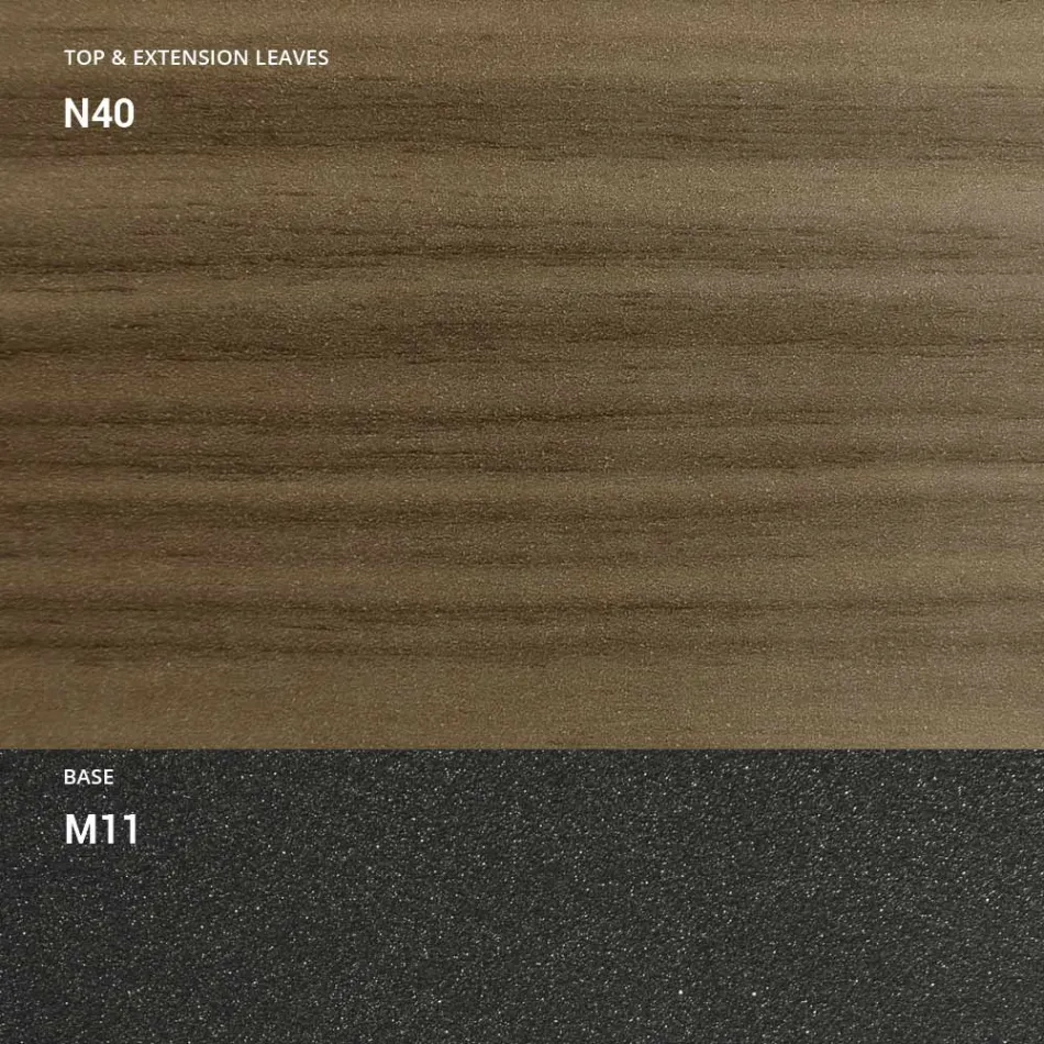 Udtrækkelig konsol 150 cm i metal og melamin Made in Italy - Flap Viadurini