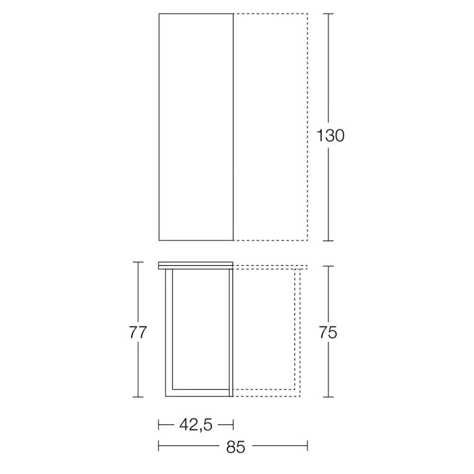Udtrækkelig konsol 150 cm i metal og melamin Made in Italy - Flap Viadurini