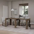 Udtrækkelig konsol til 181 cm i Melamin Essence Made in Italy - Castello Viadurini