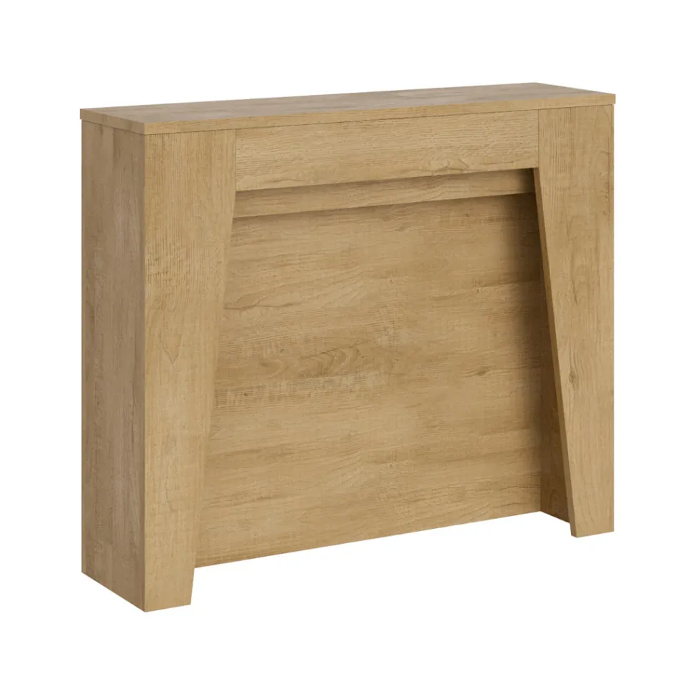 Udtrækkelig konsol til 211 cm i melamin i det væsentlige Made in Italy - Incantesimo Viadurini