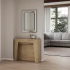 Udtrækkelig konsol til 211 cm i melamin i det væsentlige Made in Italy - Incantesimo Viadurini