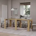 Udtrækkelig konsol til 211 cm i melamin i det væsentlige Made in Italy - Incantesimo Viadurini