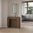 Udtrækkelig konsol til 211 cm i melamin i det væsentlige Made in Italy - Incantesimo Viadurini