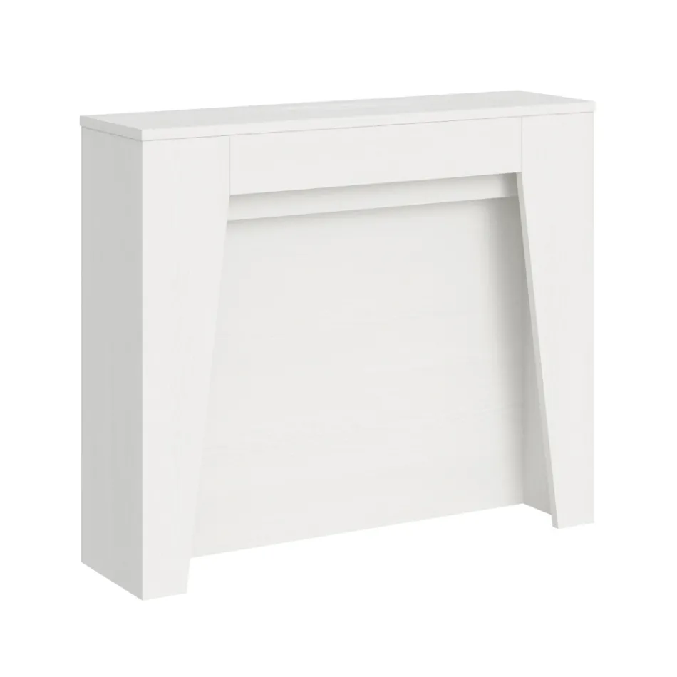 Udtrækkelig konsol til 211 cm i melamin i det væsentlige Made in Italy - Incantesimo Viadurini