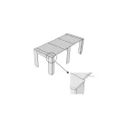 Udtrækkelig konsol til 211 cm i Made in Italy melaminpaneler - Principessa Viadurini