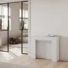 Udtrækkelig konsol til 211 cm i Made in Italy melaminpaneler - Principessa Viadurini