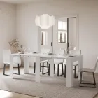 Udtrækkelig konsol til 211 cm i Made in Italy melaminpaneler - Principessa Viadurini