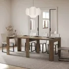 Udtrækkelig konsol til 211 cm i Made in Italy melaminpaneler - Principessa Viadurini