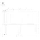 Udtrækkelig konsol til 290 cm i melamintræ fremstillet i Italien - Paride Viadurini