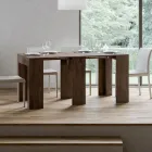 Udvidbar konsol til 299 cm med indvendige forlængelser lavet i Italien - Timeglas Viadurini