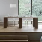 Udvidbar konsol til 299 cm med indvendige forlængelser lavet i Italien - Timeglas Viadurini