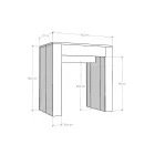 Udvidbar konsol til 299 cm med indvendige forlængelser lavet i Italien - Timeglas Viadurini