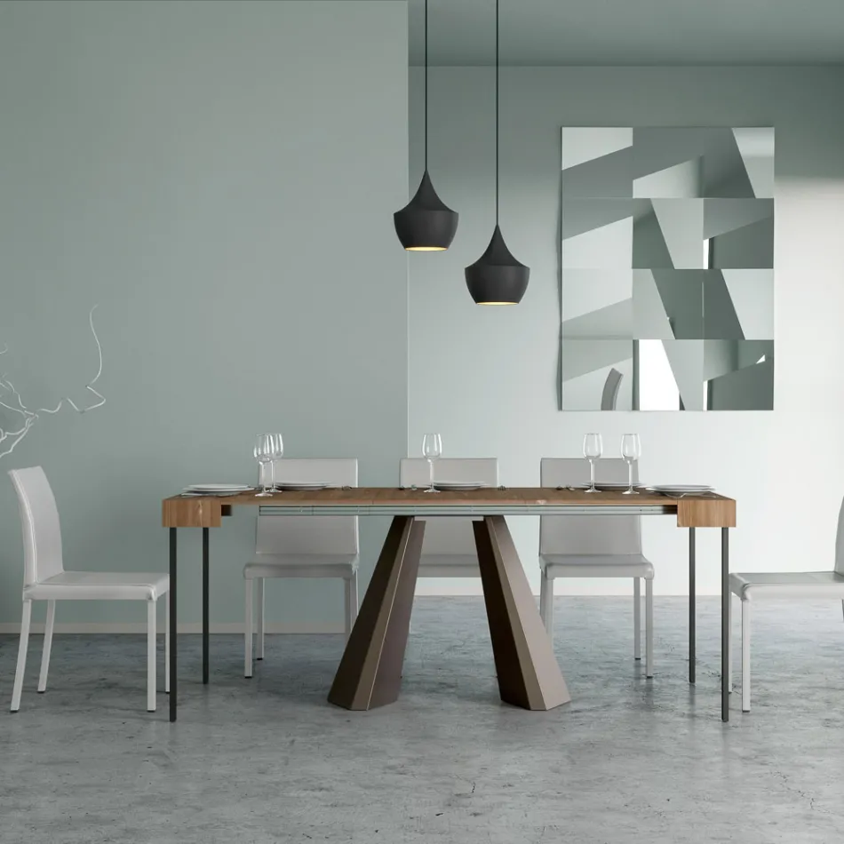 Udtrækkelig konsol til 300 cm med Bear Finish Ben Made in Italy - Destino Viadurini