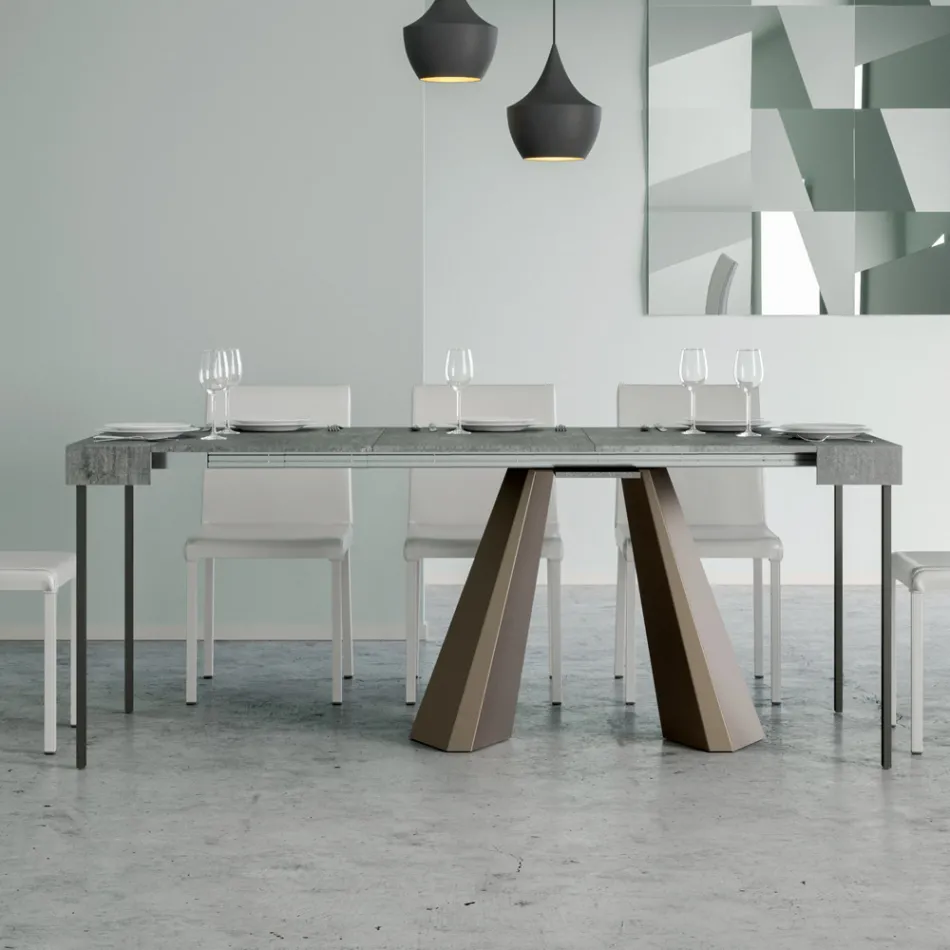 Udtrækkelig konsol til 300 cm med Bear Finish Ben Made in Italy - Destino Viadurini