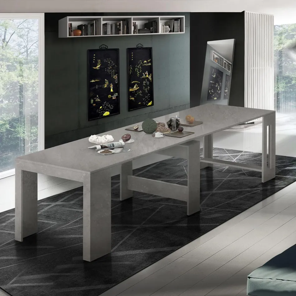 Konsol kan forlænges til 300 cm fra entré eller stue i træ - Katharina Viadurini