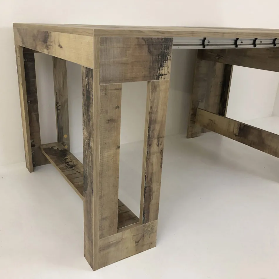 Konsol kan forlænges til 300 cm fra entré eller stue i træ - Katharina Viadurini