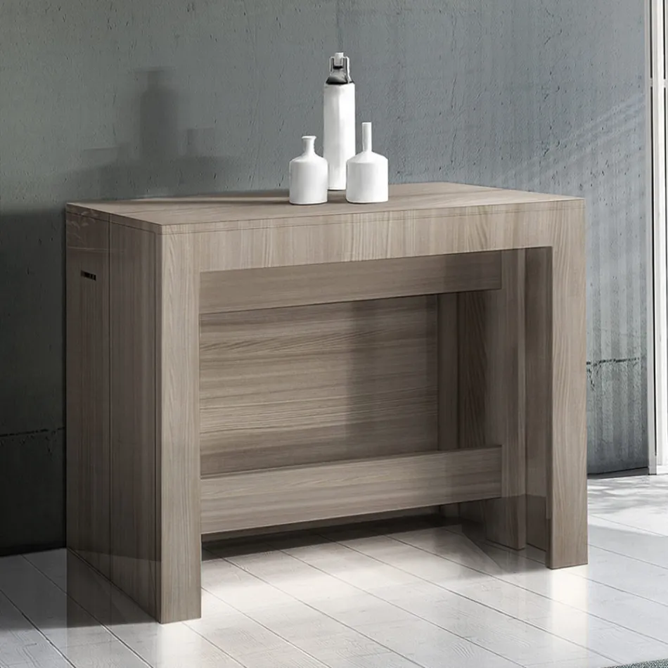 Konsol kan forlænges til 300 cm fra entré eller stue i træ - Katharina Viadurini