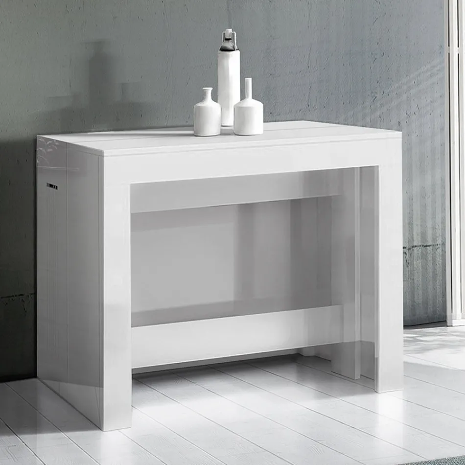 Konsol kan forlænges til 300 cm fra entré eller stue i træ - Katharina Viadurini