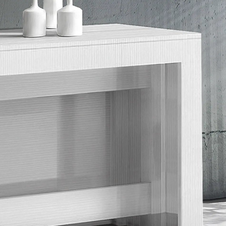 Konsol kan forlænges til 300 cm fra entré eller stue i træ - Katharina Viadurini