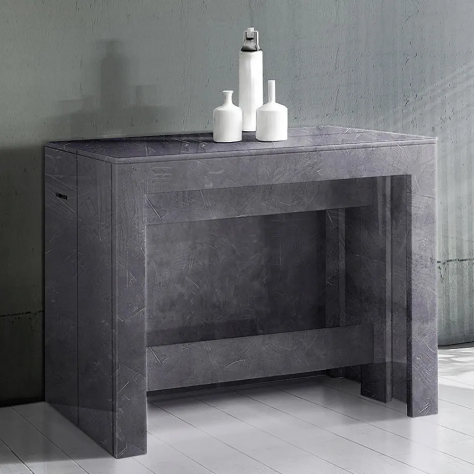 Konsol kan forlænges til 300 cm fra entré eller stue i træ - Katharina Viadurini