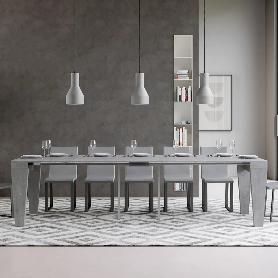 Udtrækkelig konsol til 300 cm i træ Made in Italy - Throne Viadurini