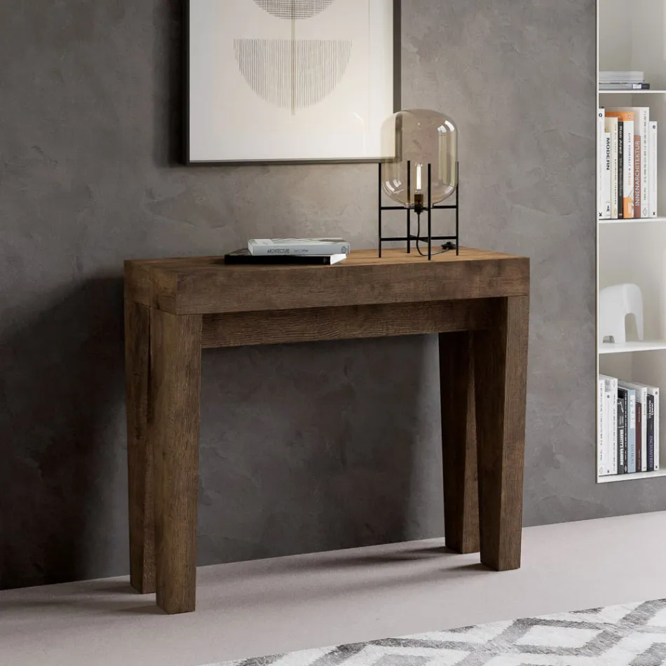 Udtrækkelig konsol til 300 cm i træ Made in Italy - Throne Viadurini