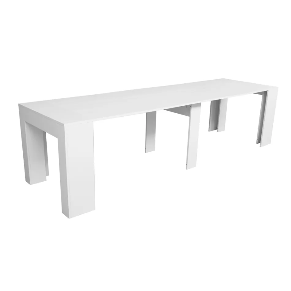 Udtrækkelig konsol til 307 cm i Made in Italy træmikropartikler - Corona Viadurini