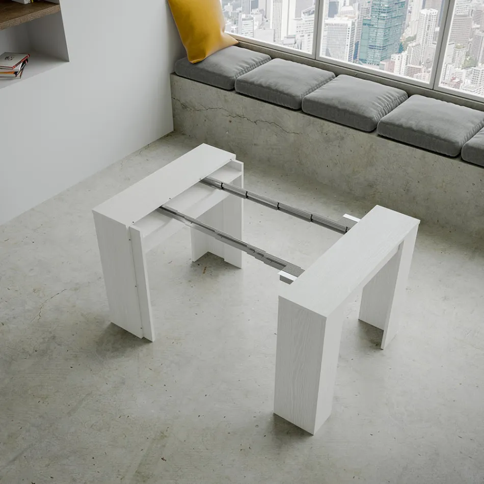 Udvidbar konsol til 308 cm med central støtte Made in Italy - Oracle Viadurini