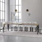 Udtrækkelig konsol med moderne jernben lavet i Italien - Palazzo Viadurini