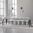 Udtrækkelig konsol med moderne jernben lavet i Italien - Palazzo Viadurini