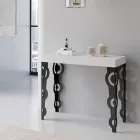 Udtrækkelig konsol med moderne jernben lavet i Italien - Palazzo Viadurini