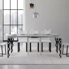 Udtrækkelig konsol med moderne jernben lavet i Italien - Palazzo Viadurini