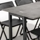 Udvidelig konsol med top i melamin og base i malet metal - Adino Viadurini