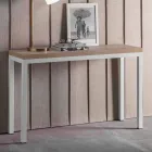 Udvidelig konsol med top i melamin og base i malet metal - Adino Viadurini