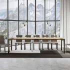 Udtrækkelig konsol af moderne design i træ og jern Fremstillet i Italien - aldrig Viadurini