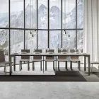 Udtrækkelig konsol af moderne design i træ og jern Fremstillet i Italien - aldrig Viadurini