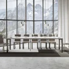 Udtrækkelig konsol af moderne design i træ og jern Fremstillet i Italien - aldrig Viadurini