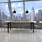 Udtrækkelig konsol af moderne design i træ og jern Fremstillet i Italien - aldrig Viadurini