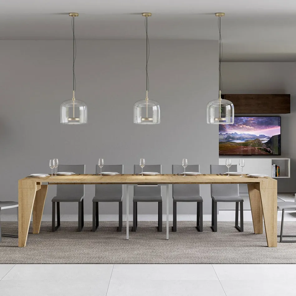 Udtrækkelig konsol fås i 2 forskellige størrelser lavet i Italien - Grifone Viadurini