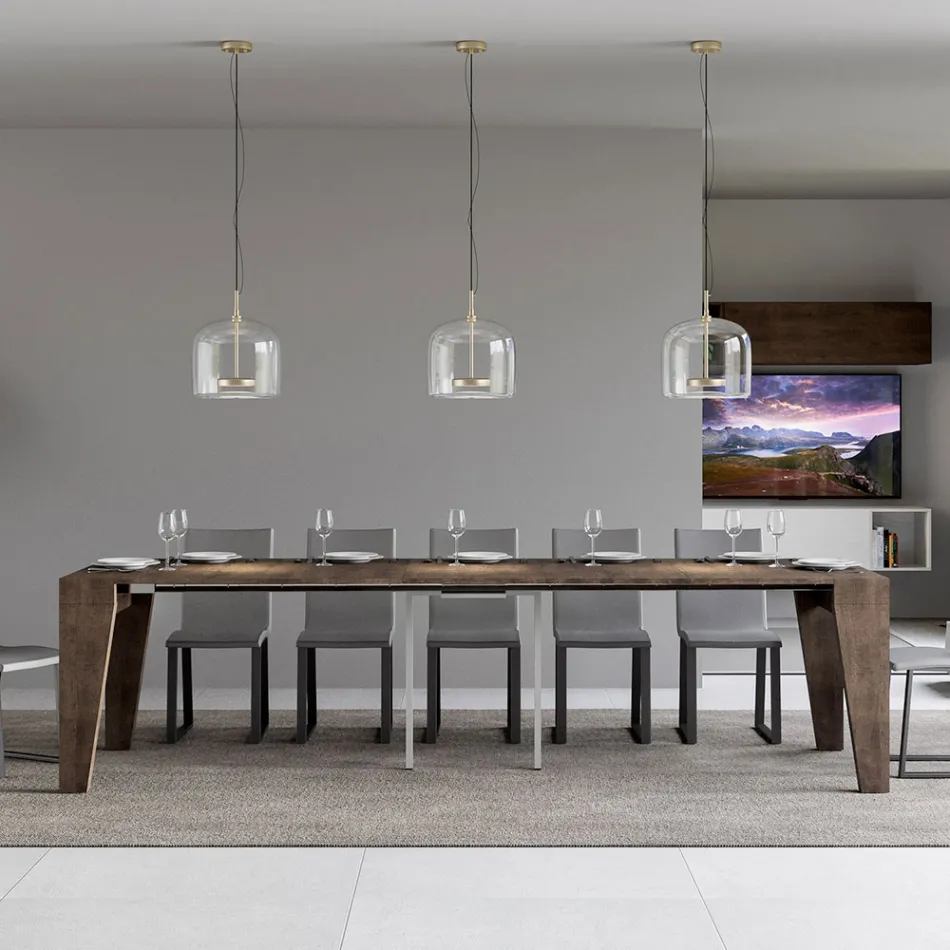 Udtrækkelig konsol fås i 2 forskellige størrelser lavet i Italien - Grifone Viadurini