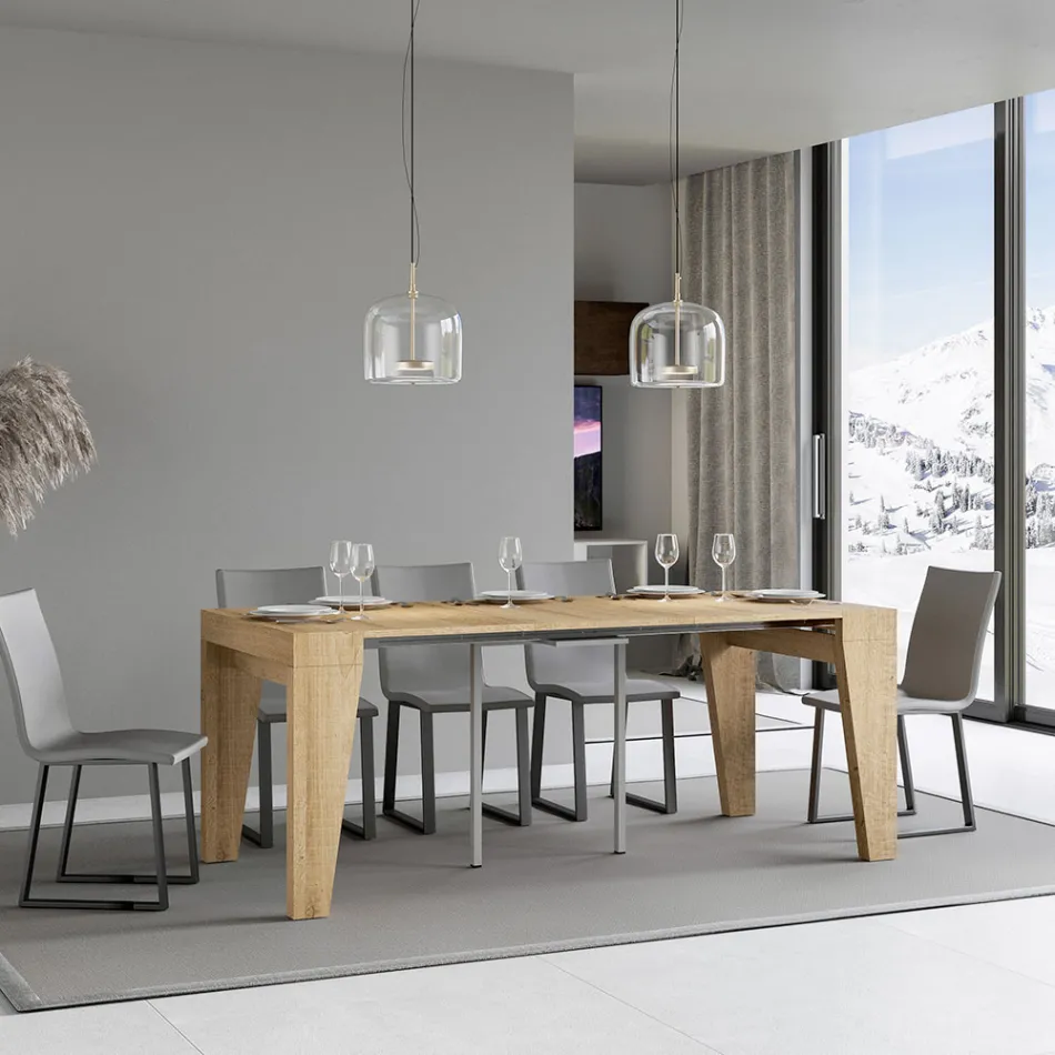 Udtrækkelig konsol fås i 2 forskellige størrelser lavet i Italien - Grifone Viadurini