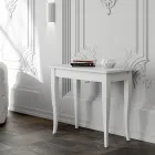 Udtrækkelig konsol i valnød eller hvid ask lavet i Italien - Folletto Viadurini