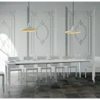 Udtrækkelig konsol i valnød eller hvid ask lavet i Italien - Folletto Viadurini