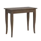 Udtrækkelig konsol i valnød eller hvid ask lavet i Italien - Folletto Viadurini