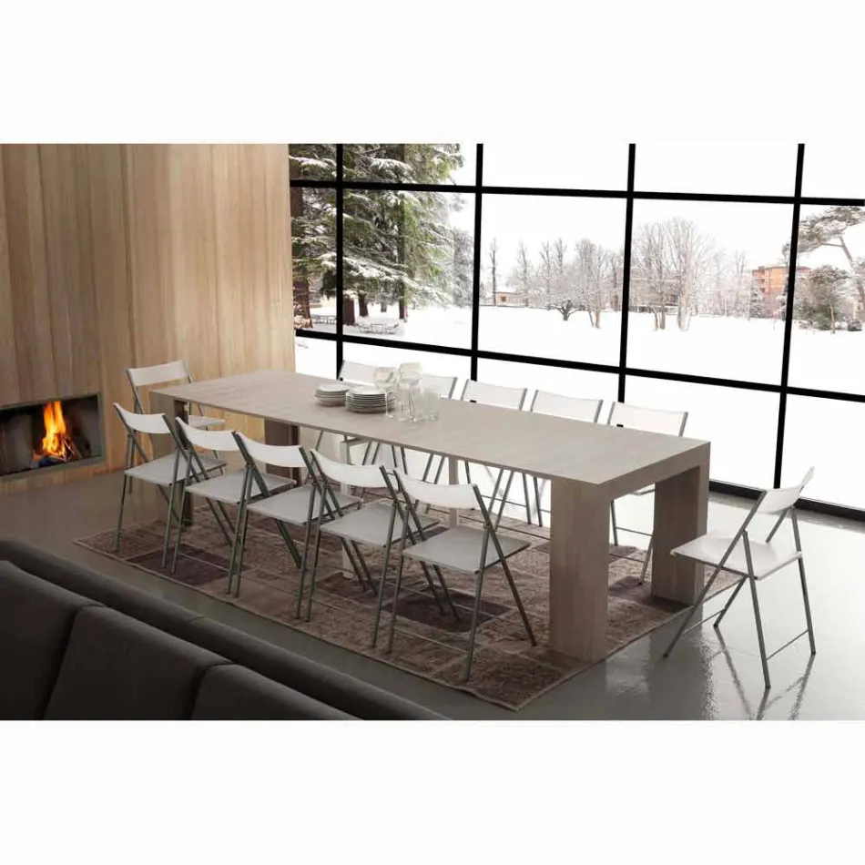 Udvidelig konsol op til 295 cm i Uri foldemelamin Viadurini