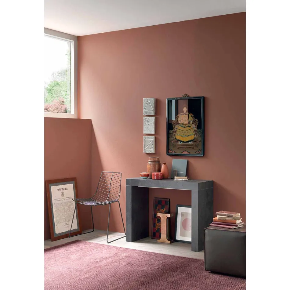 Forlængelig konsol op til 290 cm med træplade fremstillet i Italien - Seregno Viadurini