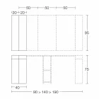 Forlængelig konsol op til 290 cm med træplade fremstillet i Italien - Seregno Viadurini