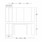 Forlængelig konsol Op til 295 cm i Made in Italy Design Wood - Temocle Viadurini