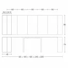 Forlængelig konsol Op til 295 cm i Made in Italy Design Wood - Temocle Viadurini